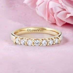 2.5mm Diamond Brilliant Cut Half Eternity Engagement Wedding Ring Band